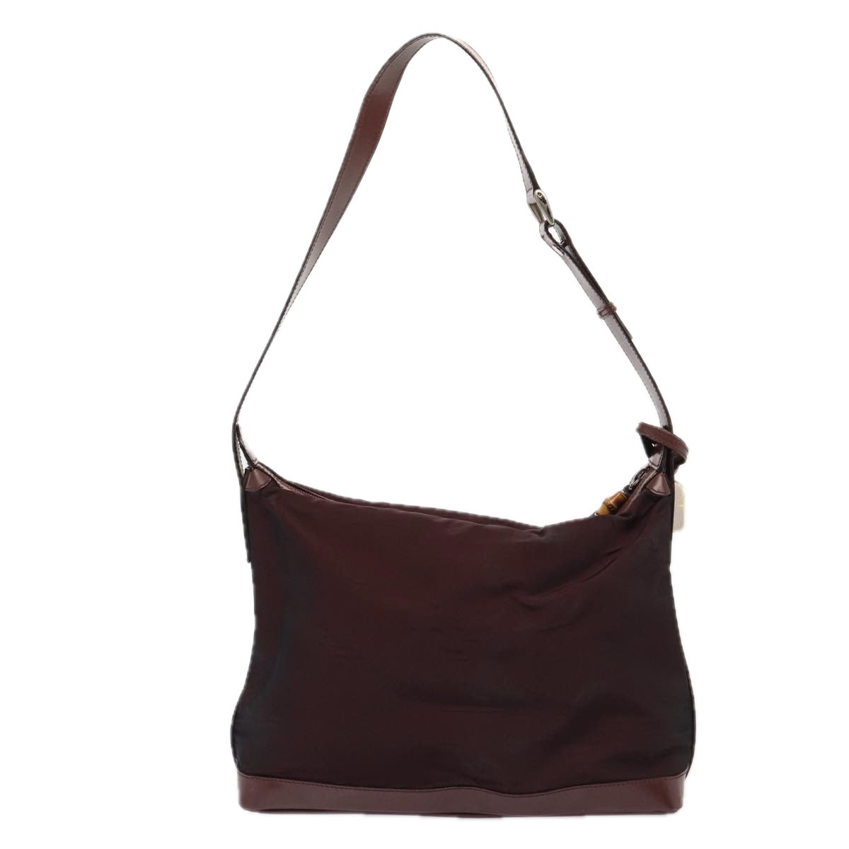 GUCCI Pouch Shoulder Bag Leather 3Set Gray Brown bs14614