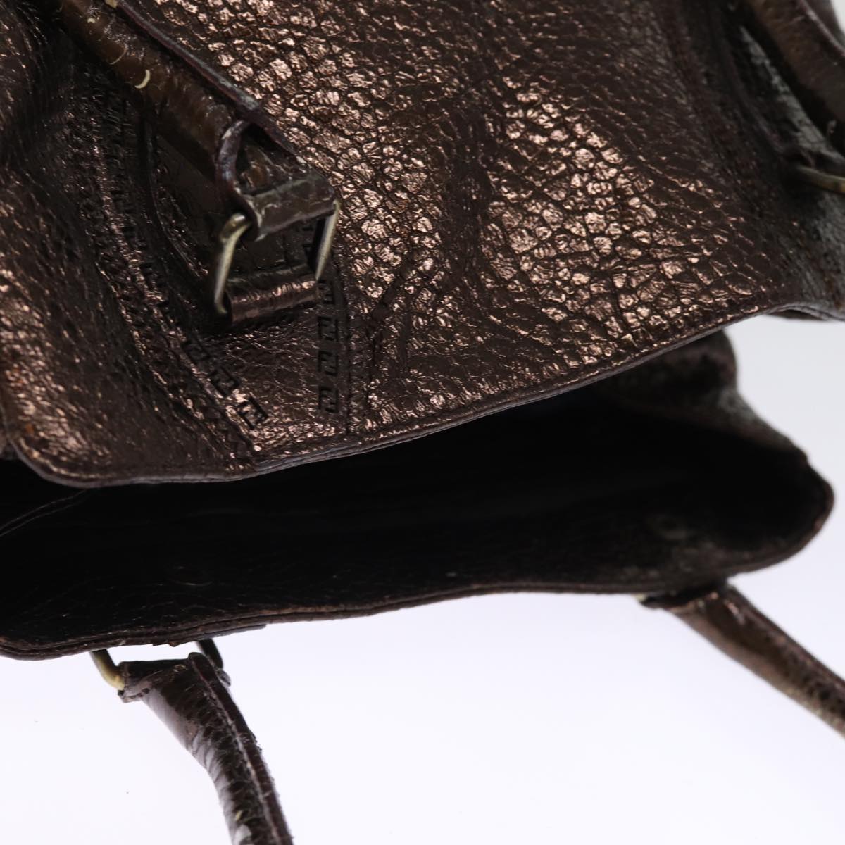 FENDI Shoulder Bag Leather Brown bs14722