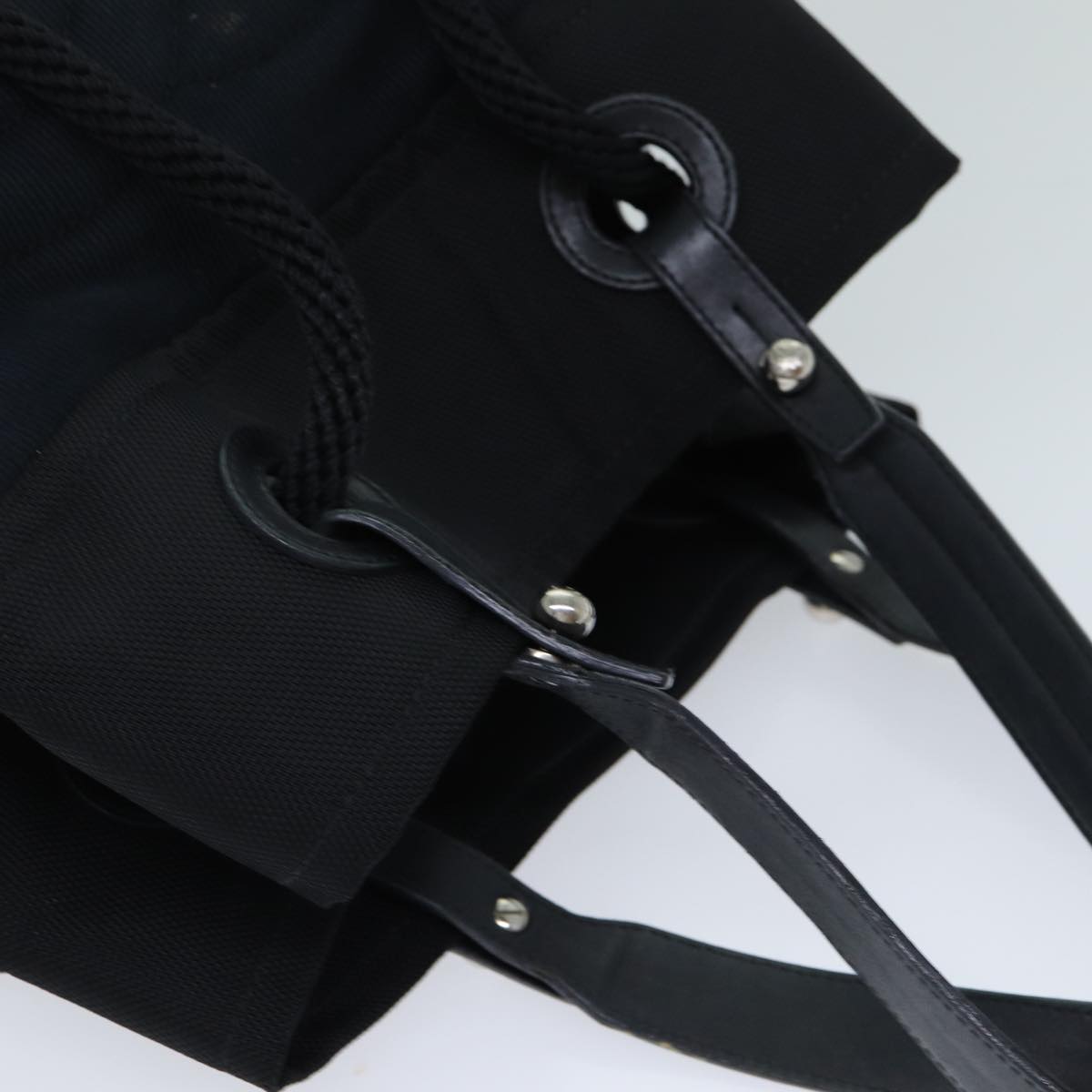 CHANEL Tote Bag Canvas Black CC bs14726