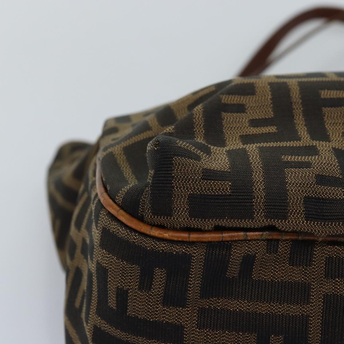 FENDI Zucca Canvas Tote Bag Black Brown bs14857