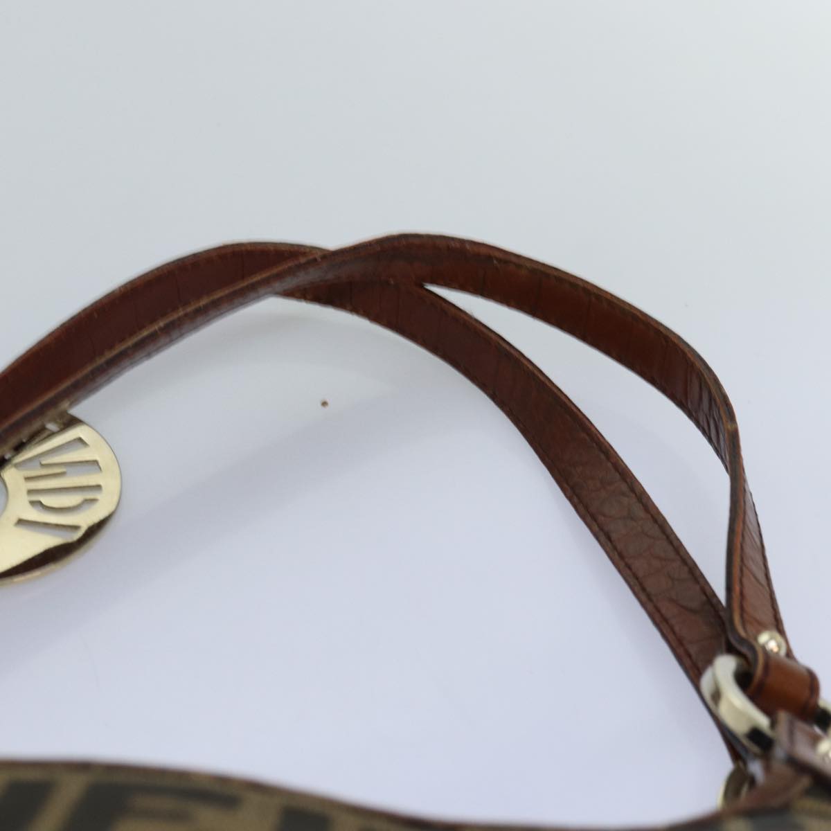 FENDI Zucca Canvas Tote Bag Black Brown bs14857