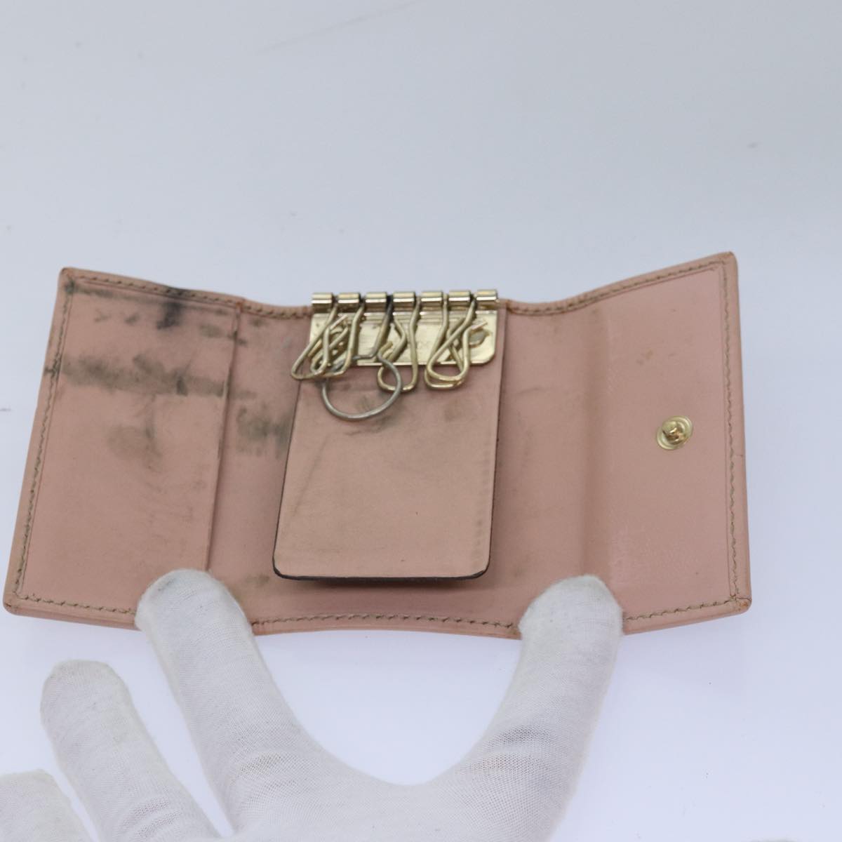 GUCCI GG Canvas Key Case Wallet 5Set Beige Black bs14871