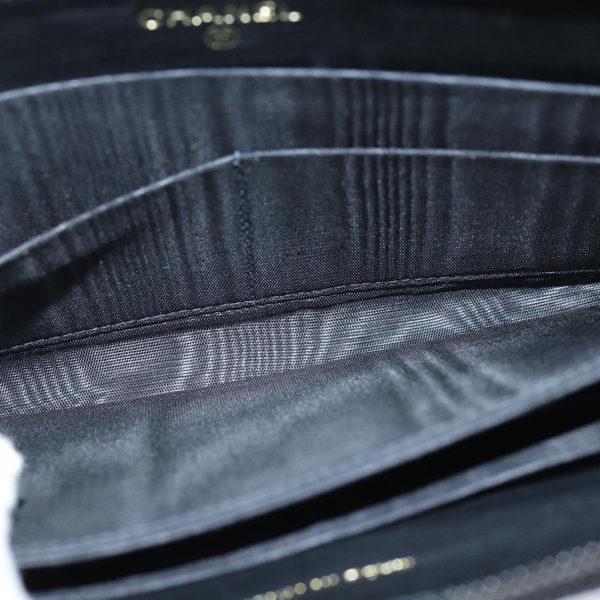 CHANEL COCO Mark Wallet Caviar Skin Black CC bs14885