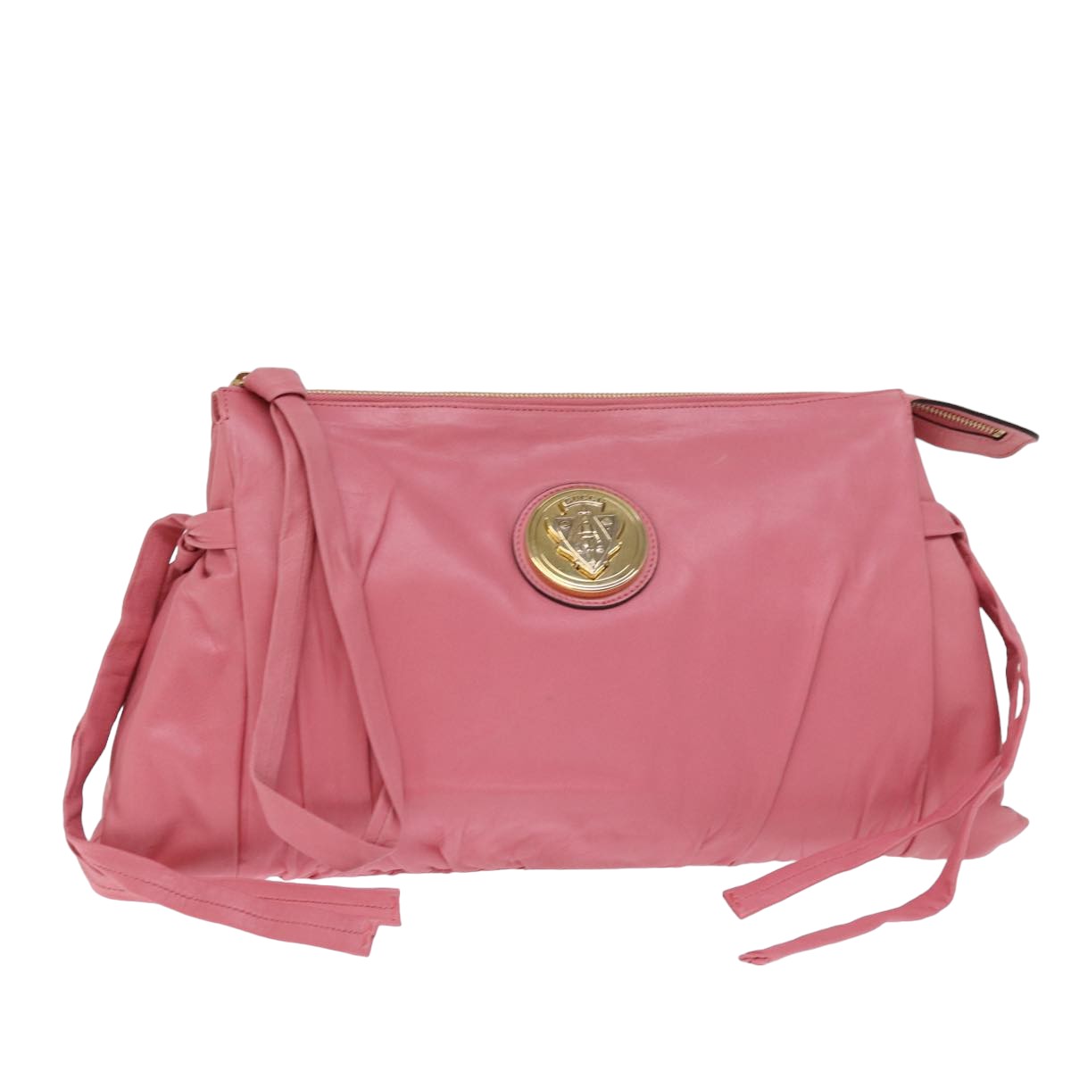 GUCCI Clutch Bag Leather Pink 197015 bs14887