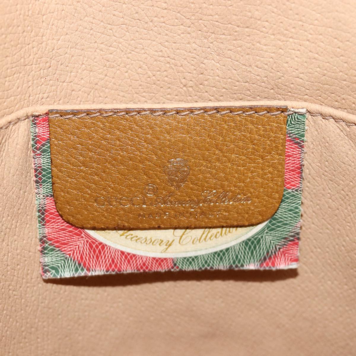 GUCCI Clutch Bag Coated Canvas Red Green 89 01 039 bs14889