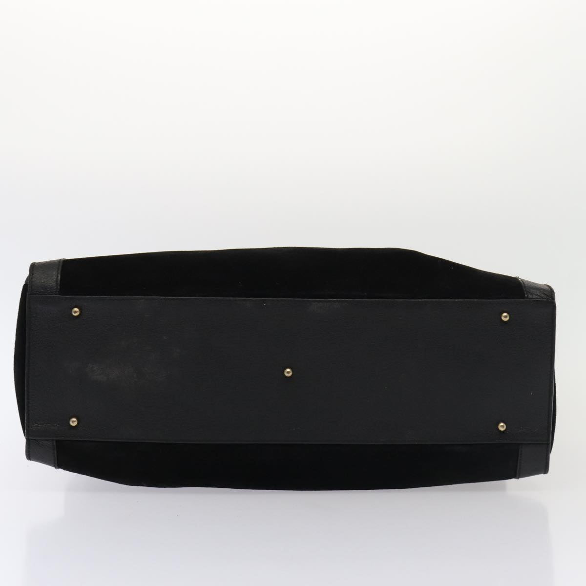 GUCCI Bamboo Hand Bag Suede Leather Black 002 1186 0259 bs14947