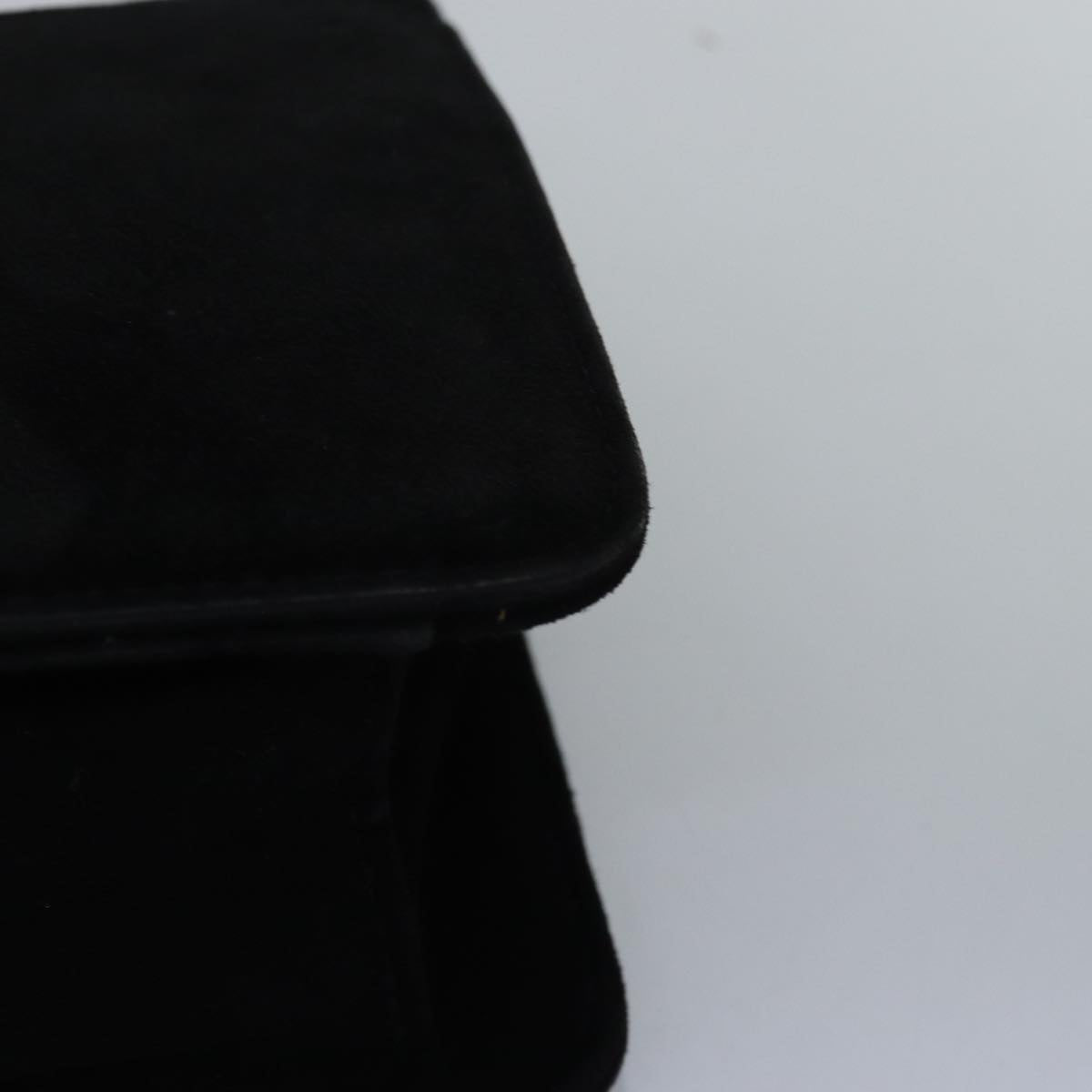 FENDI Hand Bag Suede Black bs14949