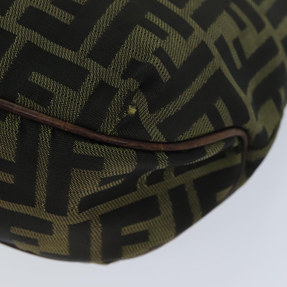 FENDI Zucca Canvas Hand Bag Black Brown bs14970