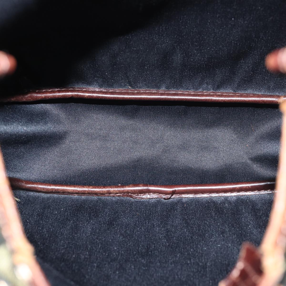 FENDI Zucca Canvas Hand Bag Black Brown bs14970