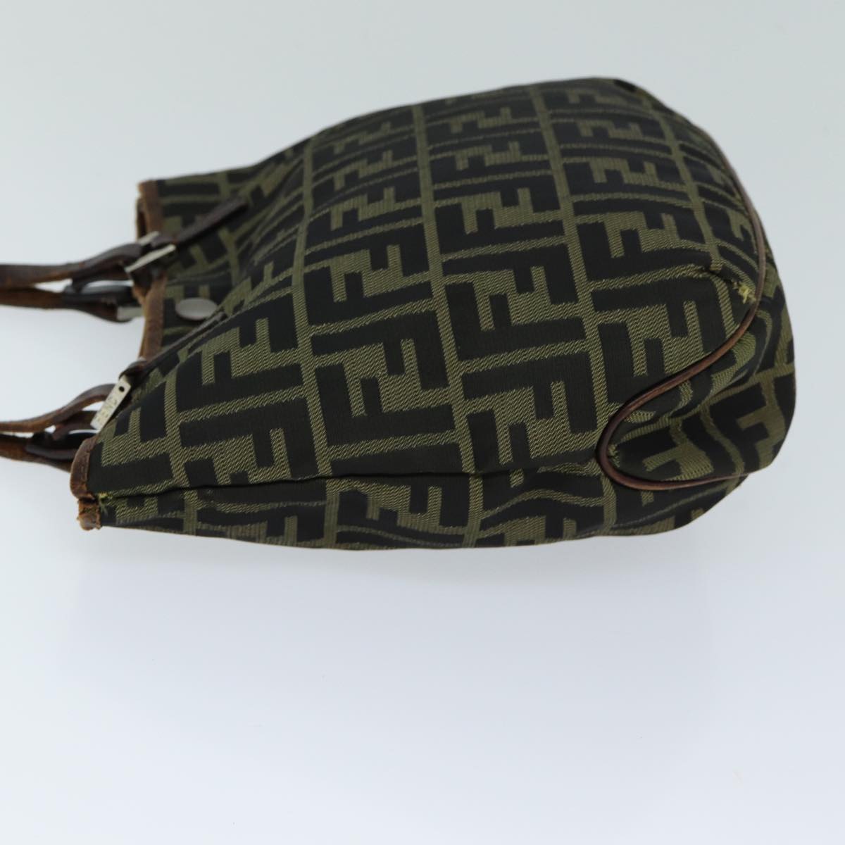 FENDI Zucca Canvas Hand Bag Black Brown bs14970