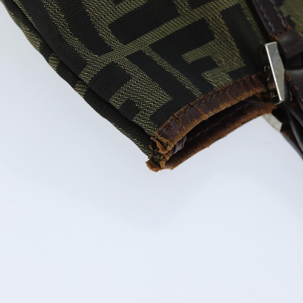 FENDI Zucca Canvas Hand Bag Black Brown bs14970