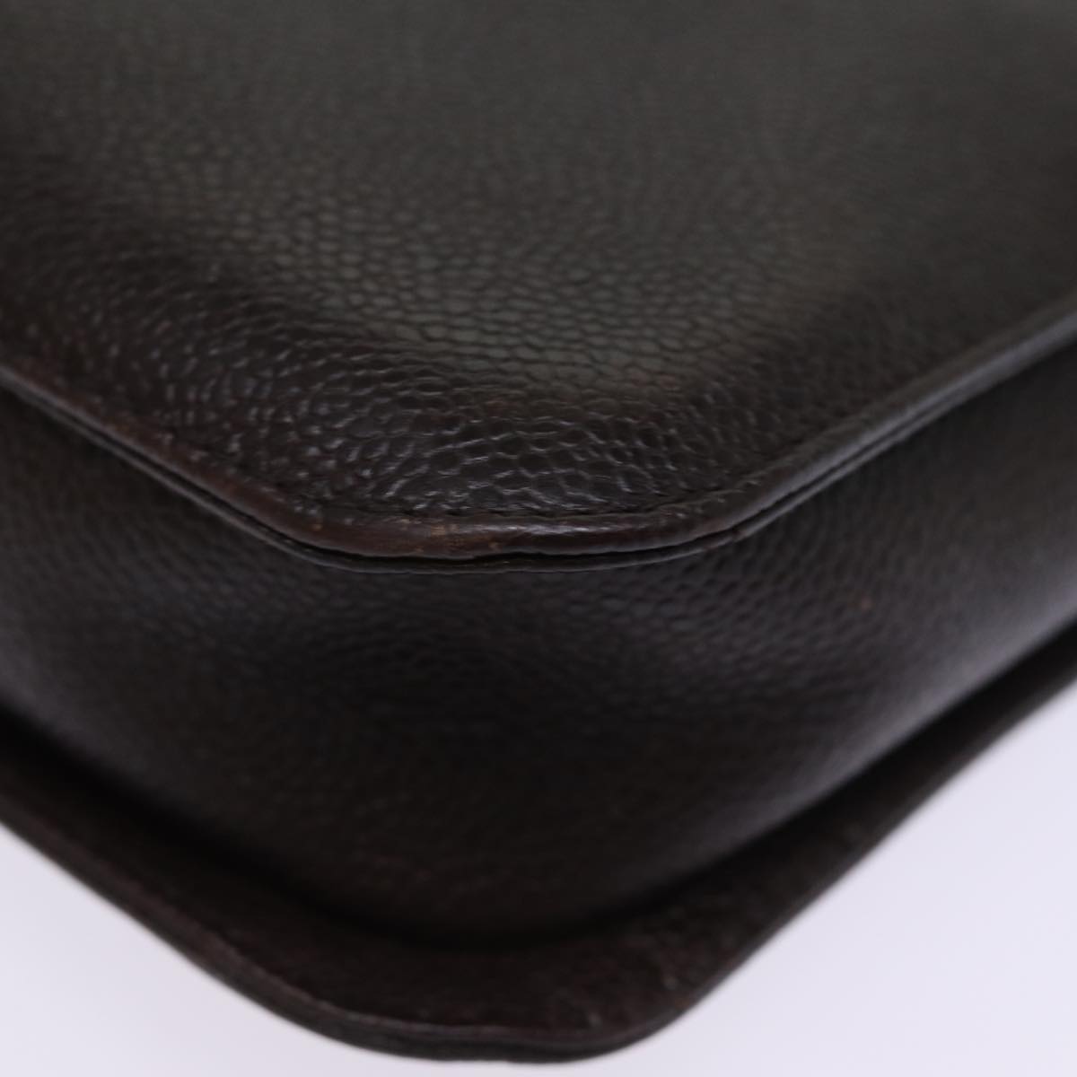 CHANEL Hand Bag Caviar Skin Black CC bs14972