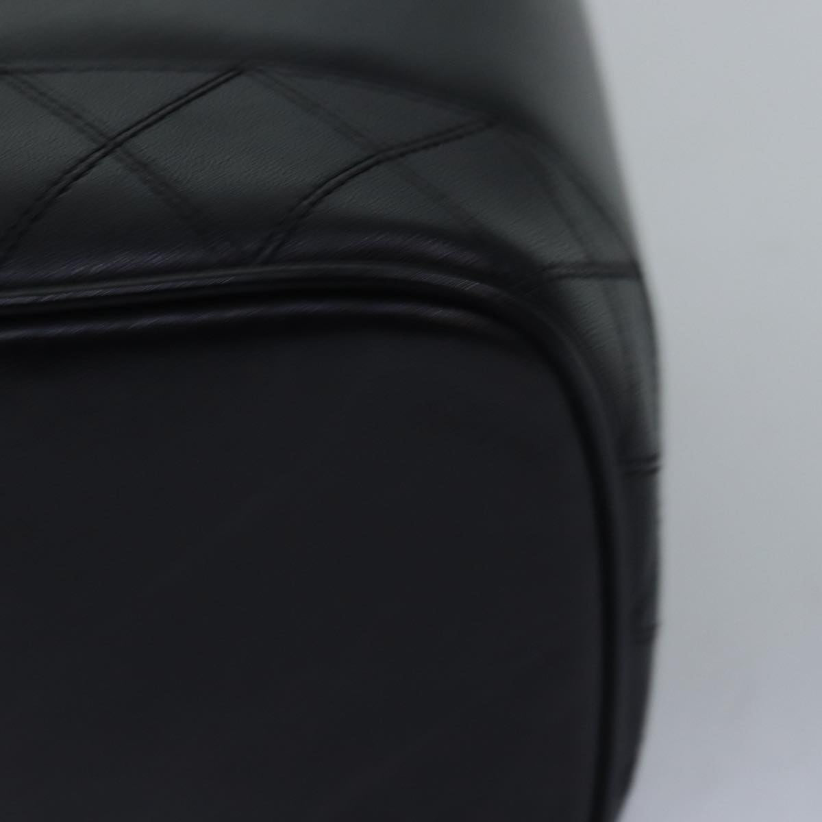 CHANEL Bicolole Vanity Cosmetic Pouch Leather Black CC bs14989