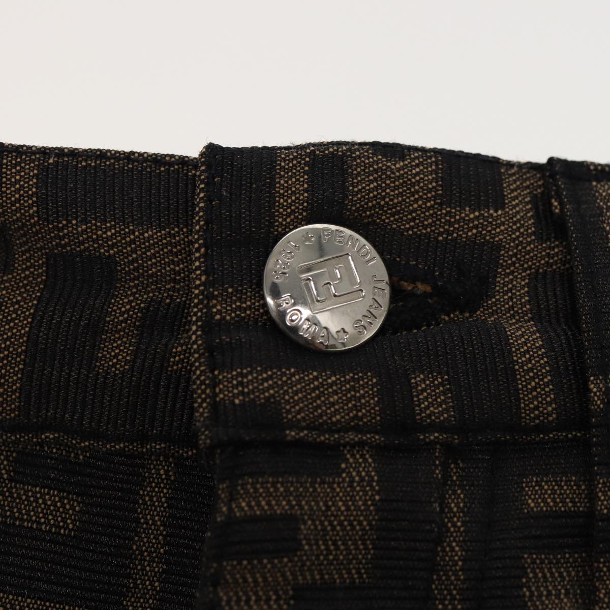 FENDI Zucca Canvas Pants Black Brown bs15018