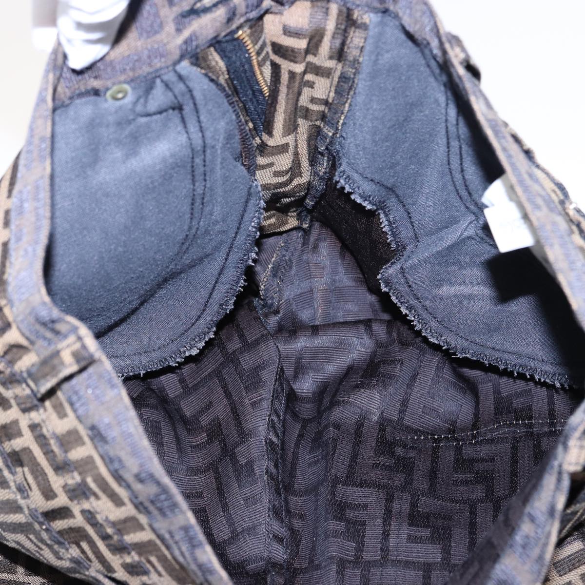 FENDI Zucca Canvas Pants Black Brown bs15018