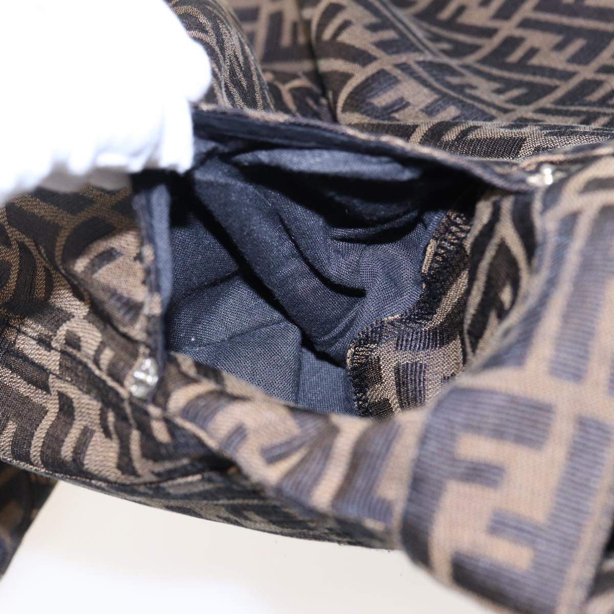 FENDI Zucca Canvas Pants Black Brown bs15018