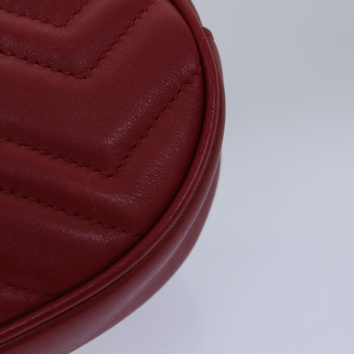 GUCCI GG Marmont Waist bag Leather Red 476434 bs15029