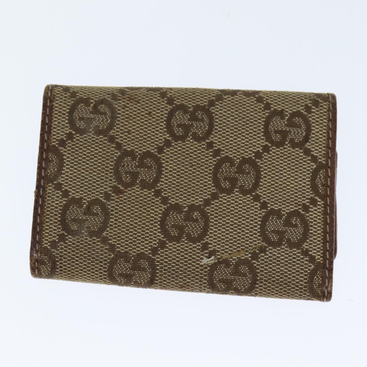 GUCCI GG Canvas Coin Purse Key Case Leather 5Set Beige Black bs15086