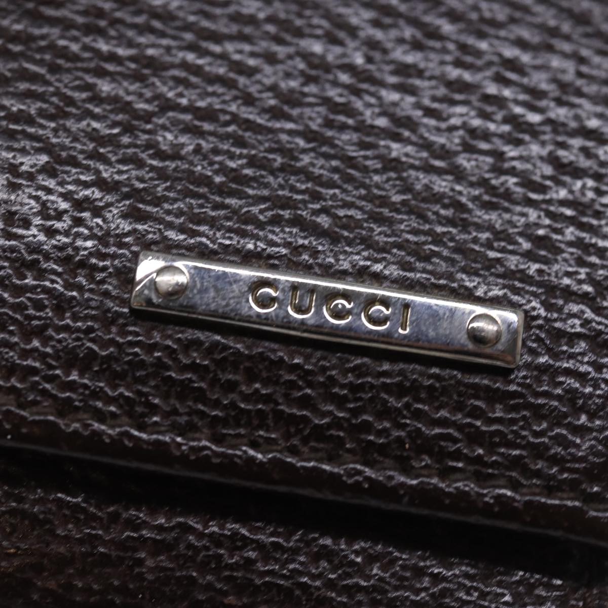 GUCCI Key Case Leather Brown bs15093