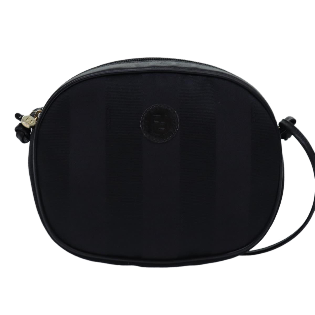 FENDI Pecan Canvas Shoulder Bag Black bs15112
