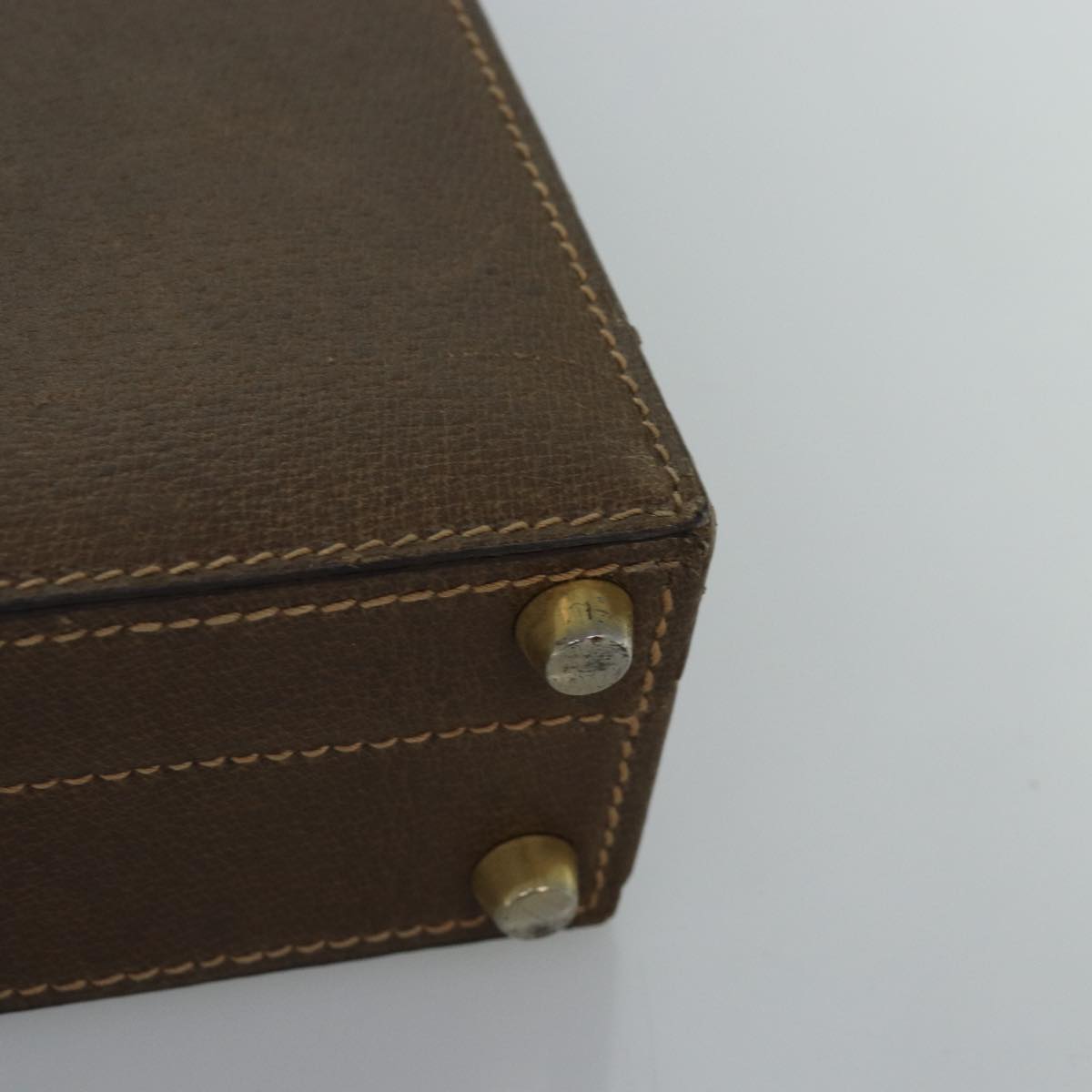 GUCCI Attache Case Hand Bag Leather Brown bs15226
