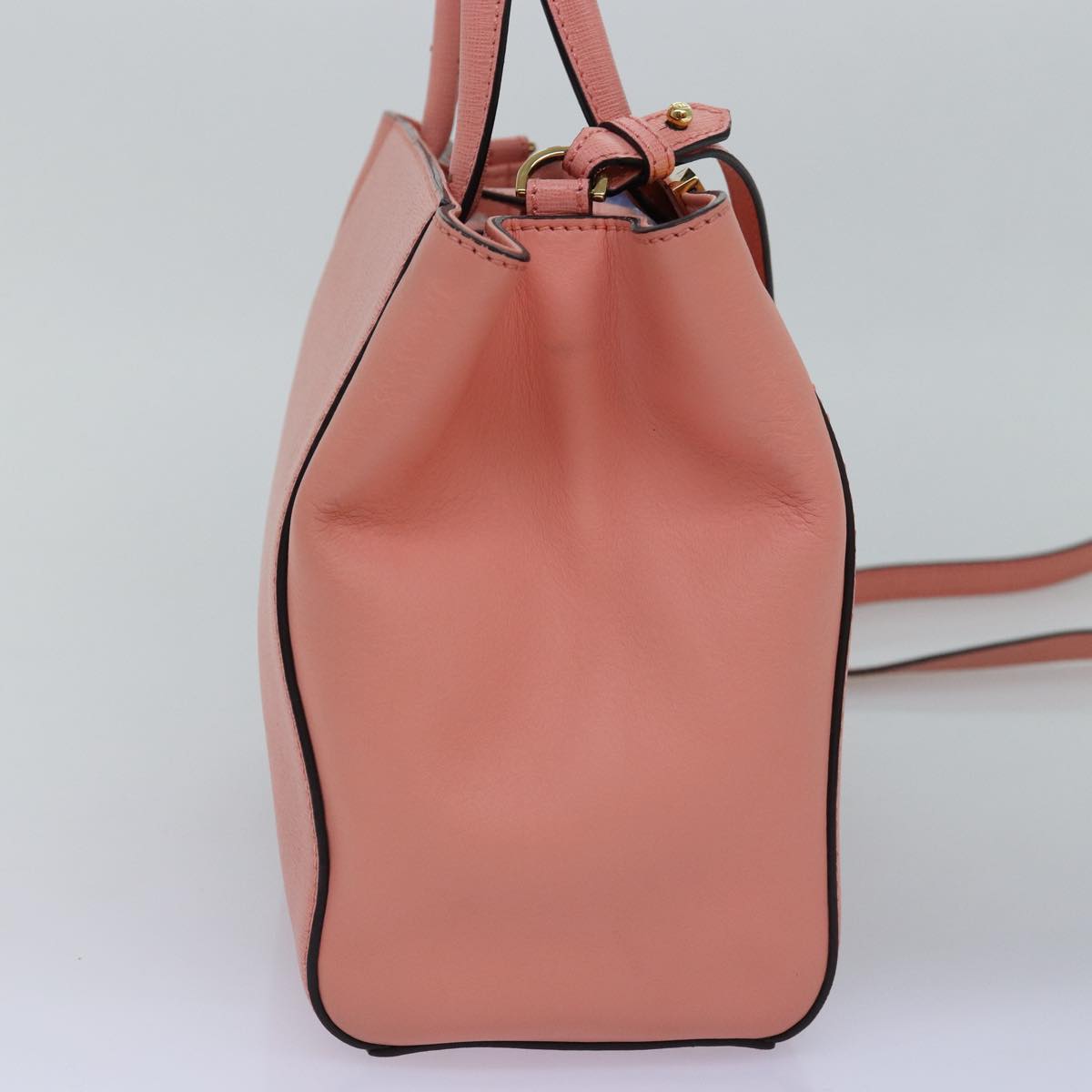 FENDI To joule Hand Bag Leather 2way Pink bs15234