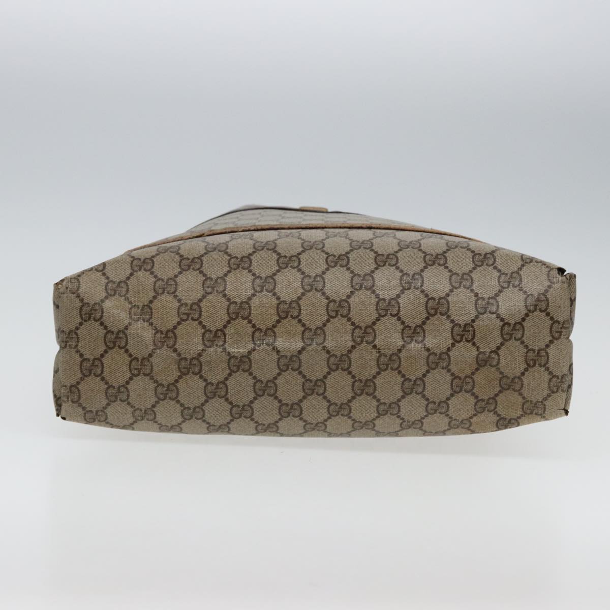 GUCCI GG Canvas Web Sherry Line Tote Bag PVC Leather Brown bs15255