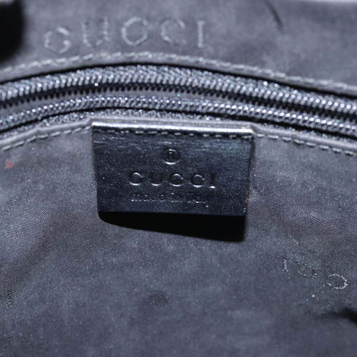 GUCCI Shoulder Bag Leather Black 001 3812 bs15261