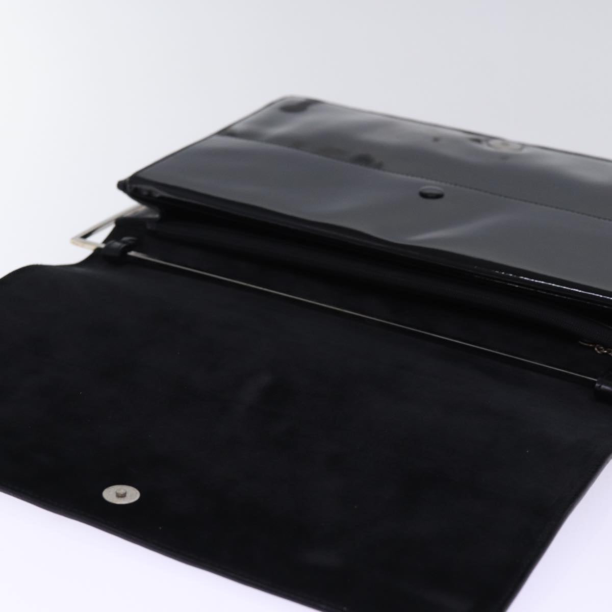 GUCCI Shoulder Bag Enamel Black bs15262