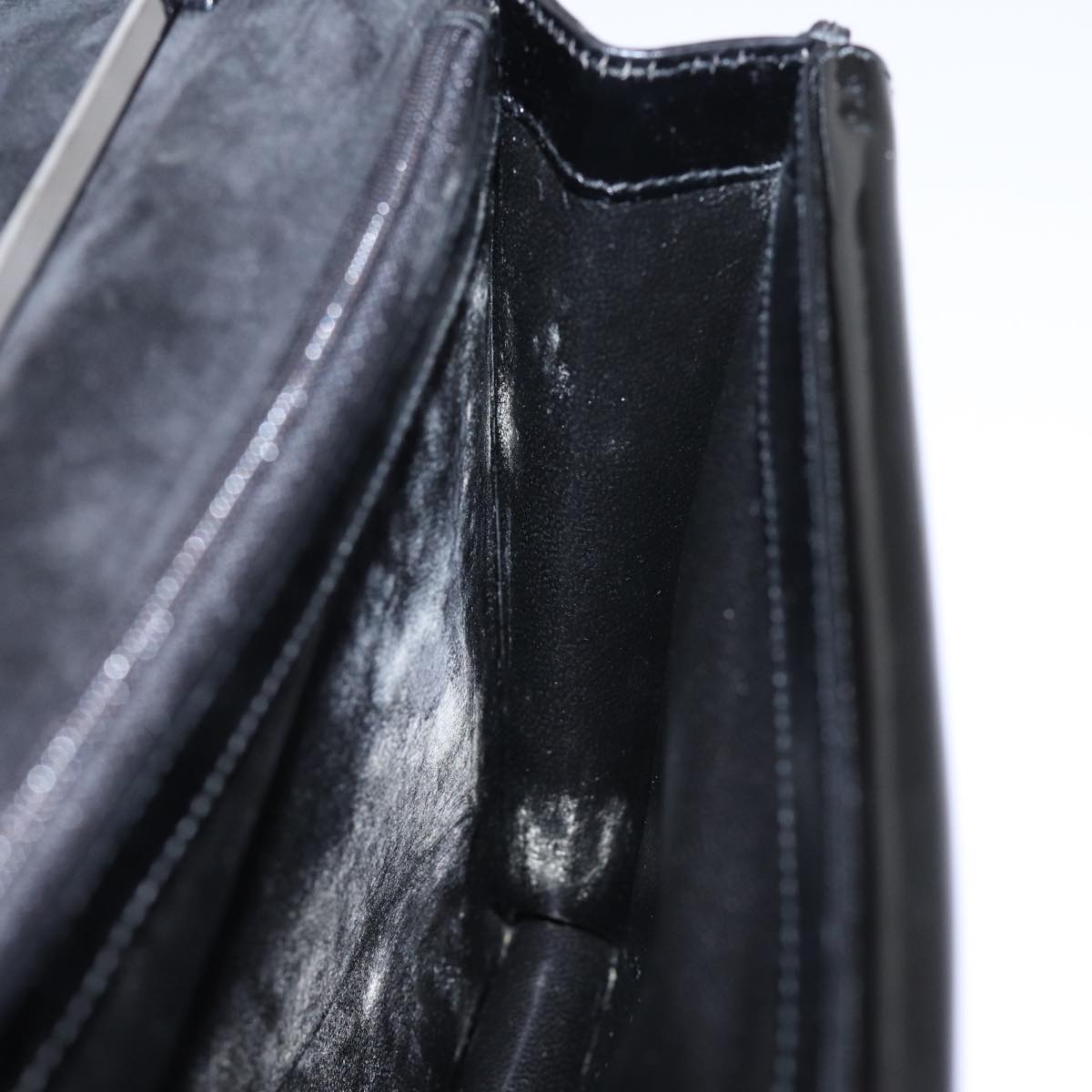 GUCCI Shoulder Bag Enamel Black bs15262