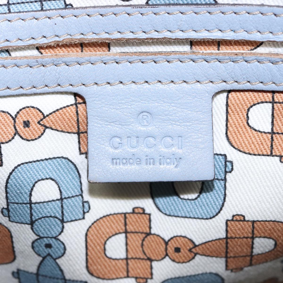 GUCCI GG Canvas Guccissima Boston Bag Blue 193603 bs15315