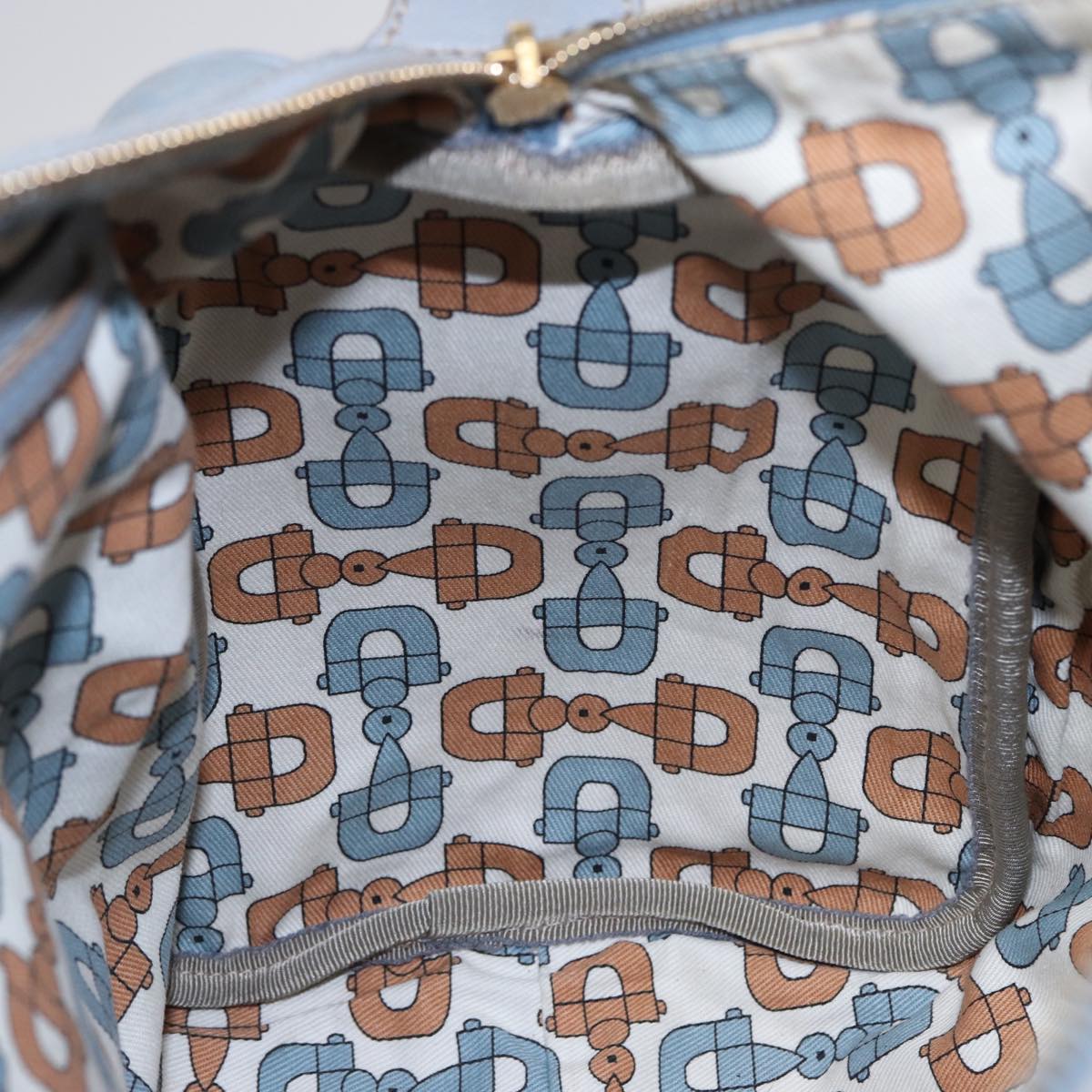 GUCCI GG Canvas Guccissima Boston Bag Blue 193603 bs15315