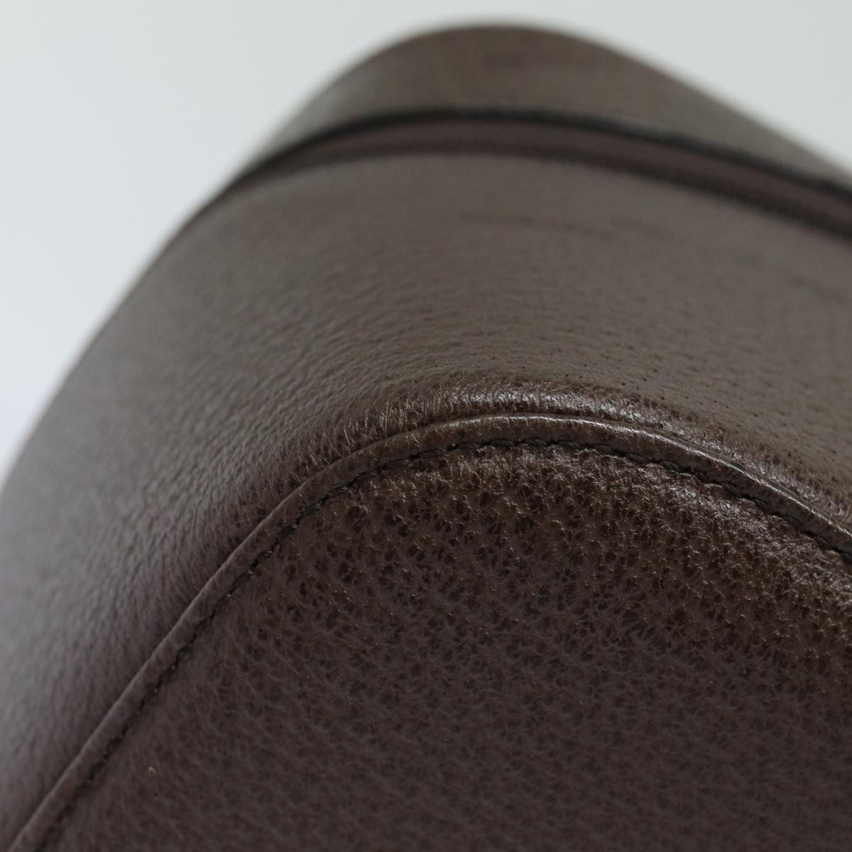 GUCCI Vanity Cosmetic Pouch Leather Brown 039 1705 0710 bs15335