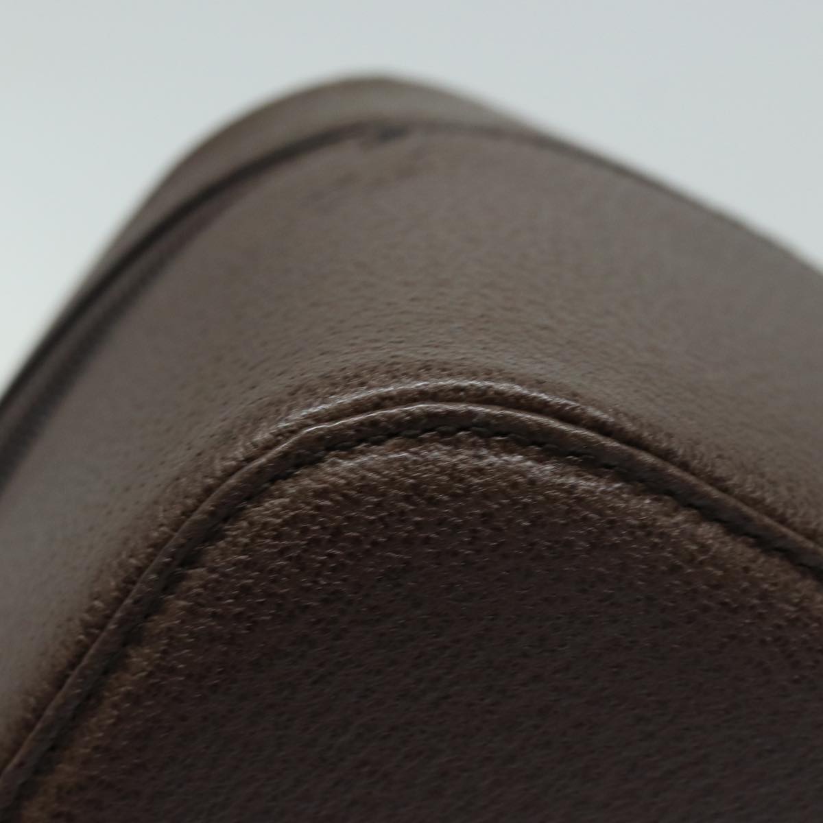 GUCCI Vanity Cosmetic Pouch Leather Brown 039 1705 0710 bs15335