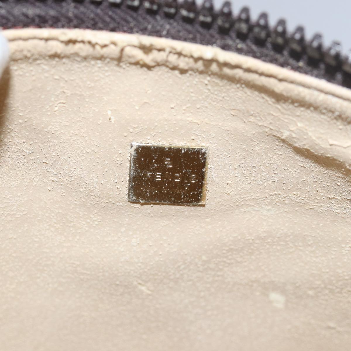 FENDI Zucca Canvas Hand Bag Brown Black bs15445
