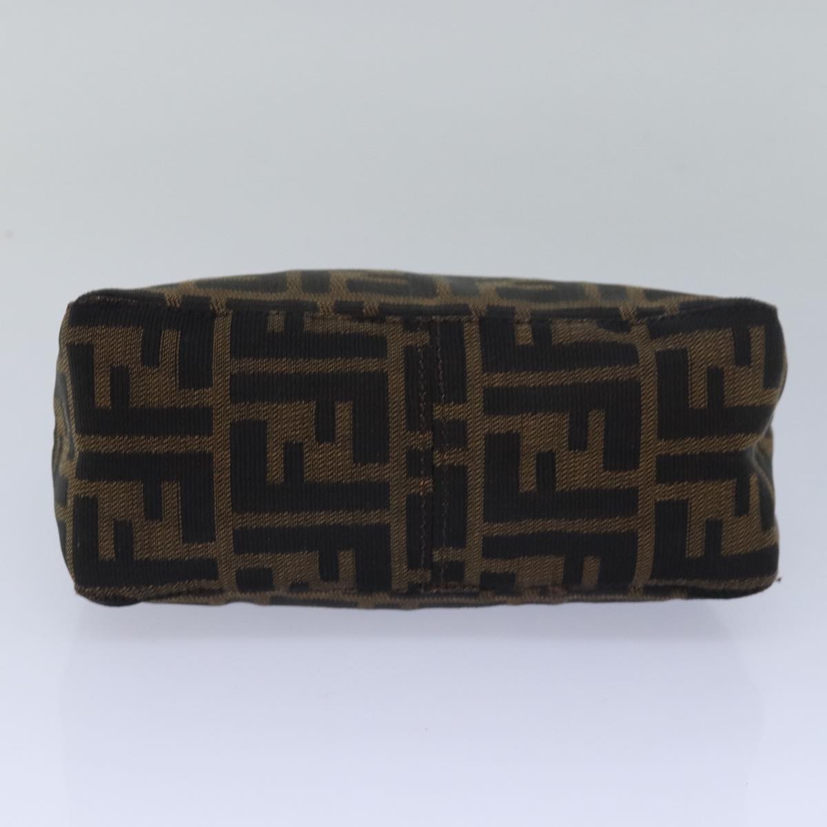 FENDI Zucca Canvas Hand Bag Brown Black bs15445