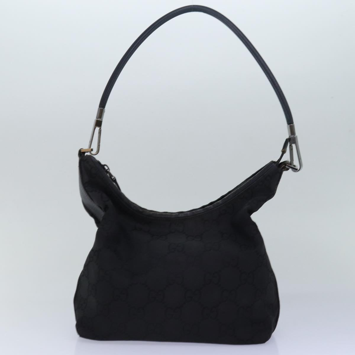 GUCCI GG Canvas Shoulder Bag Leather 2Set Brown Black bs15480