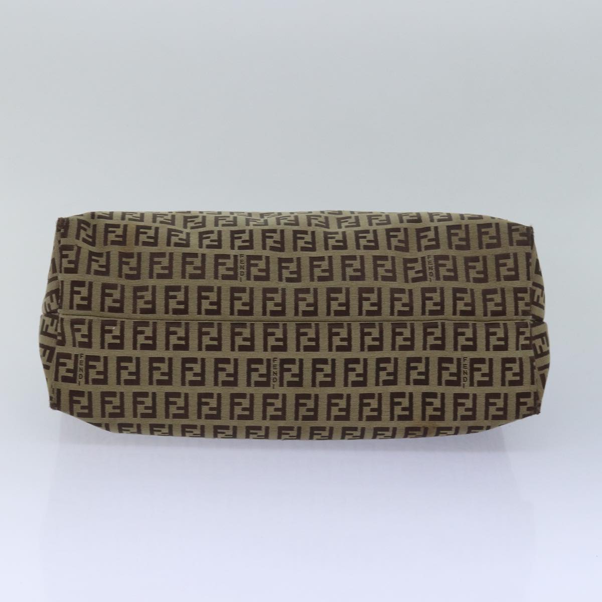 FENDI Zucchino Canvas Tote Bag Brown Black bs15507