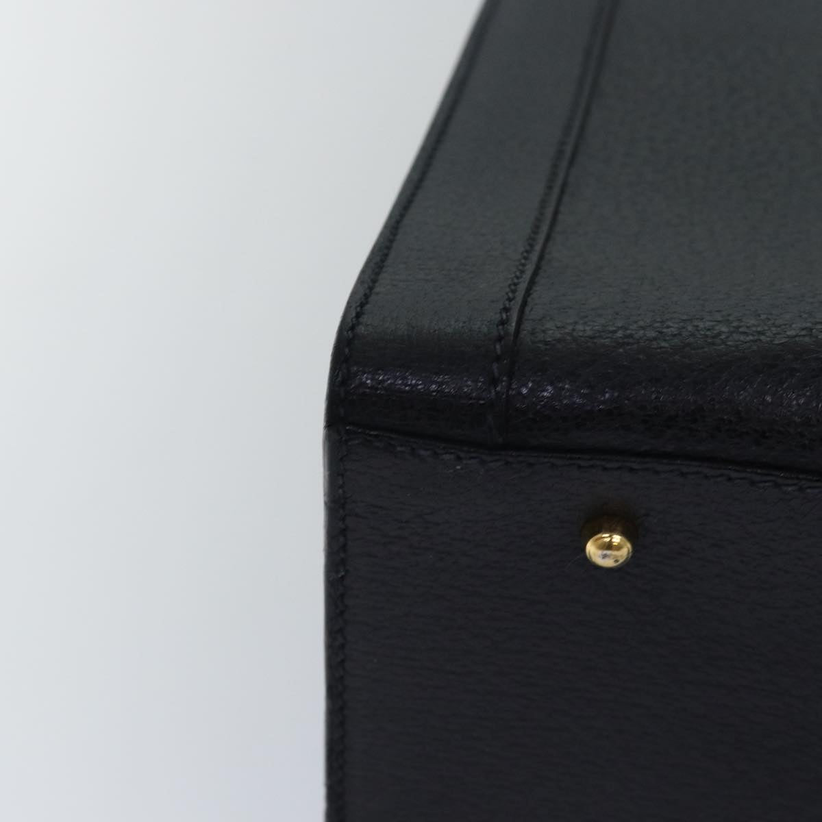 GUCCI Bamboo Hand Bag Leather Black 002 1186 0250 bs15616