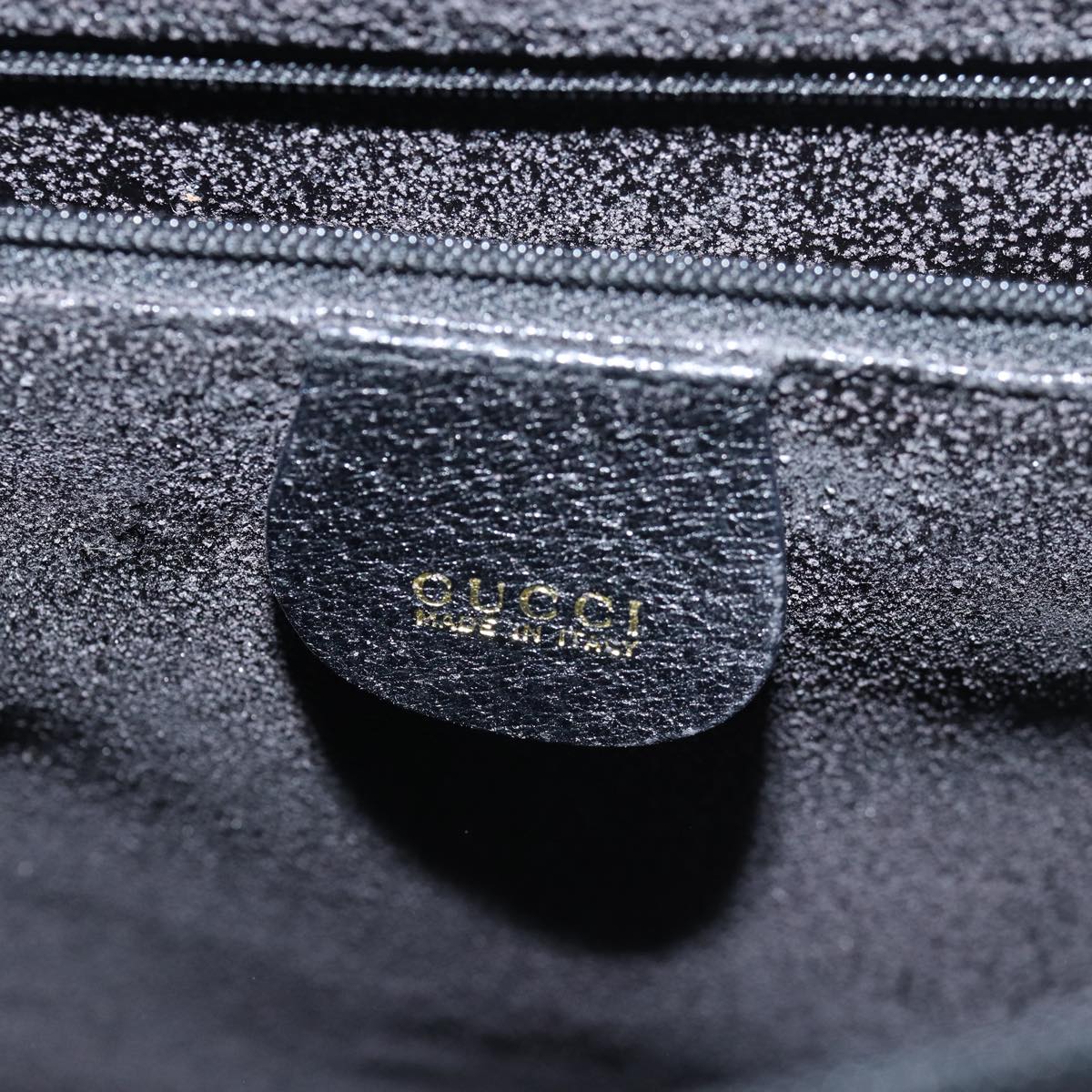 GUCCI Bamboo Hand Bag Leather Black 002 1186 0250 bs15616