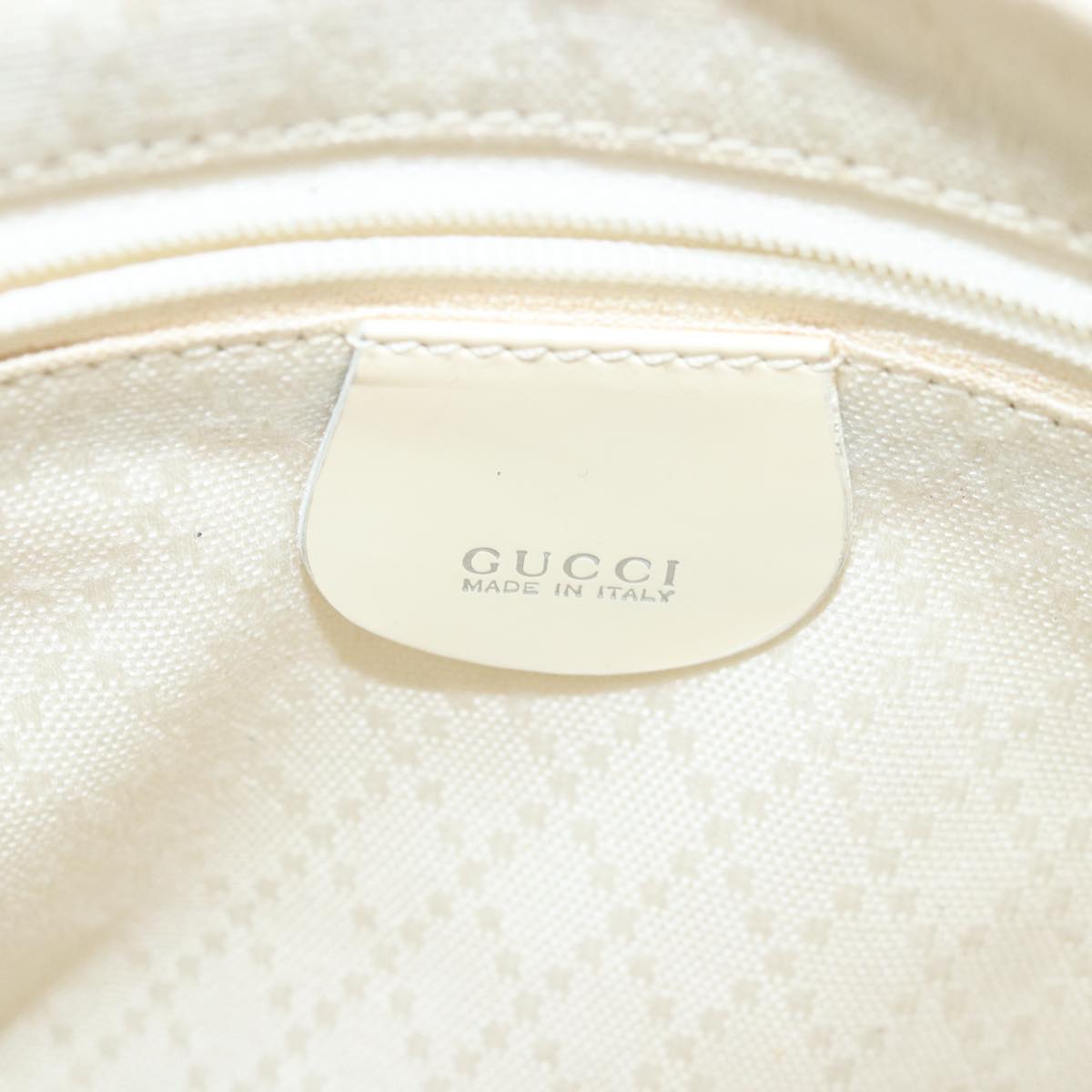 GUCCI Bamboo Shoulder Bag Nylon 2way White bs15618