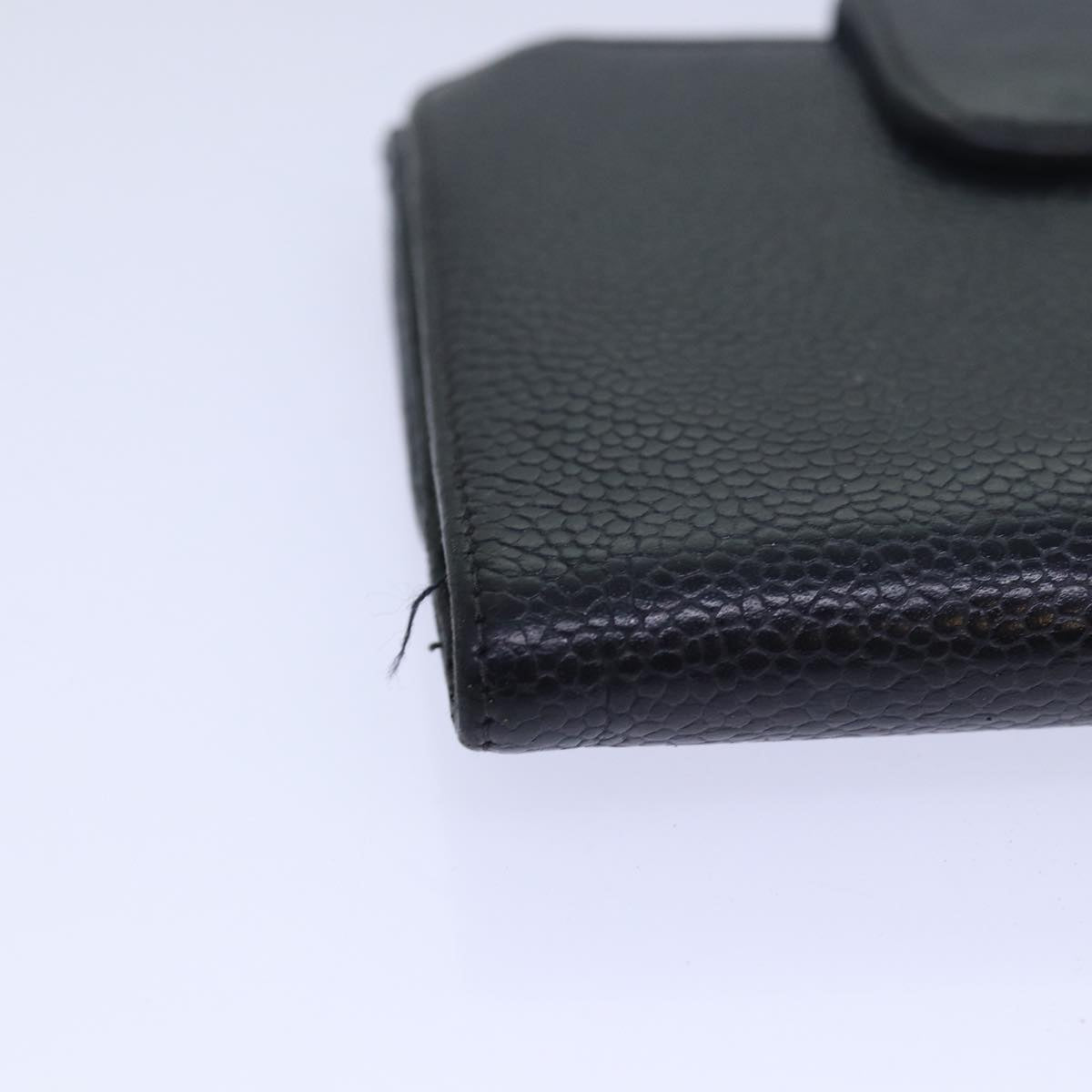 CHANEL COCO Mark Wallet Caviar Skin Black CC bs15652