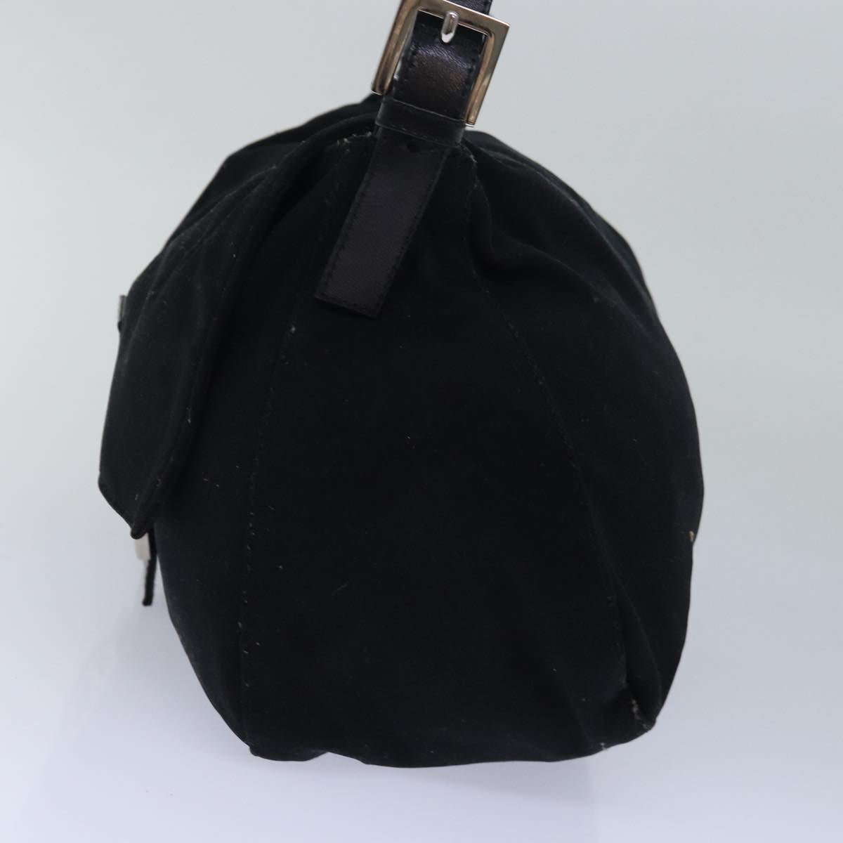 FENDI Mamma Baguette Shoulder Bag Nylon Black bs15662