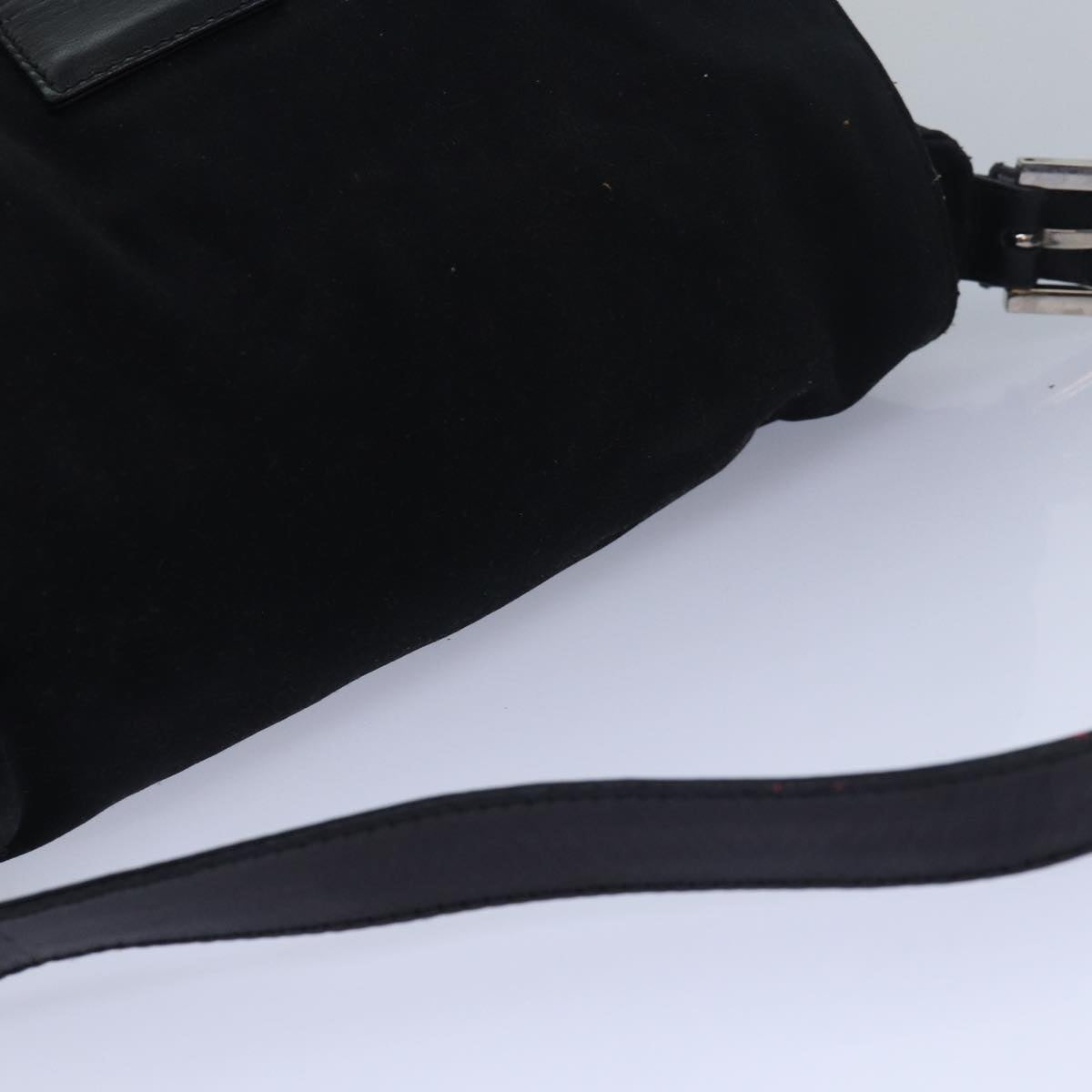 FENDI Mamma Baguette Shoulder Bag Nylon Black bs15662