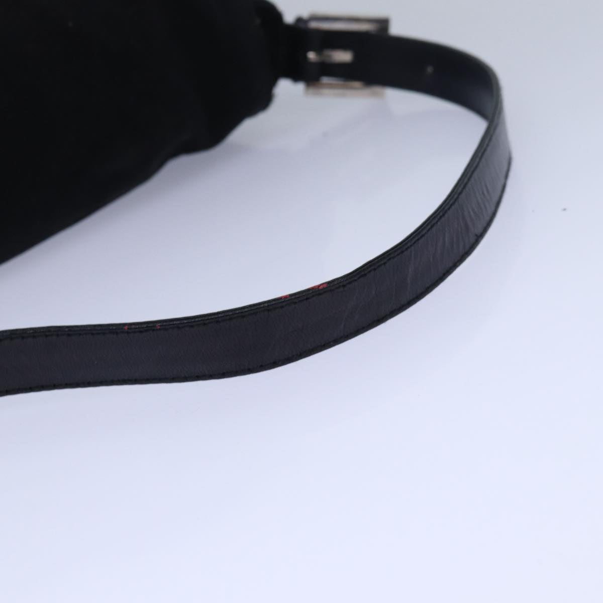 FENDI Mamma Baguette Shoulder Bag Nylon Black bs15662