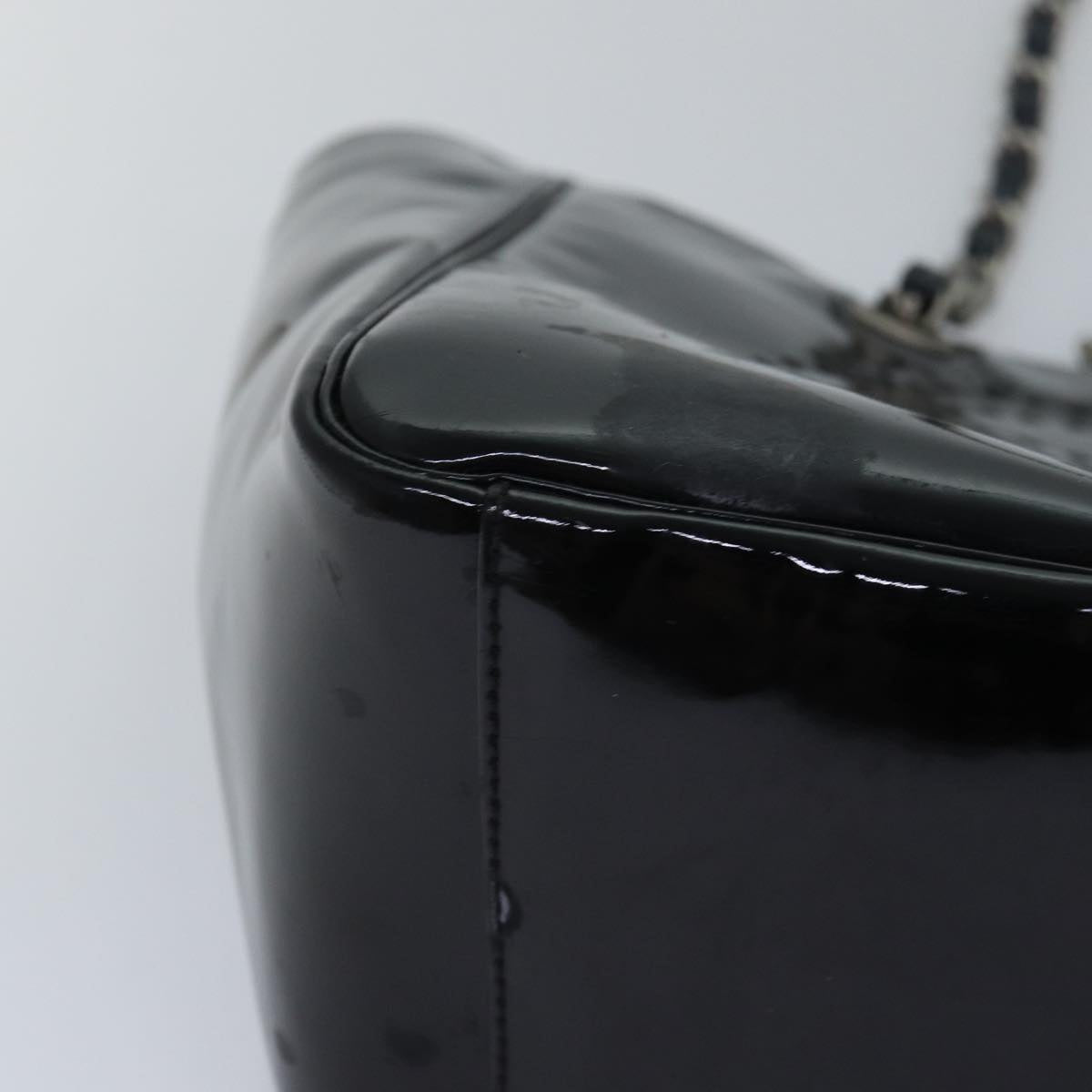 CHANEL Chain Triple Coco Tote Bag Enamel Black CC bs15708