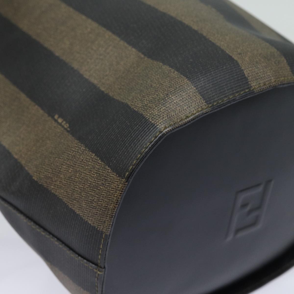 FENDI Pecan Canvas Shoulder Bag Brown Black bs15713