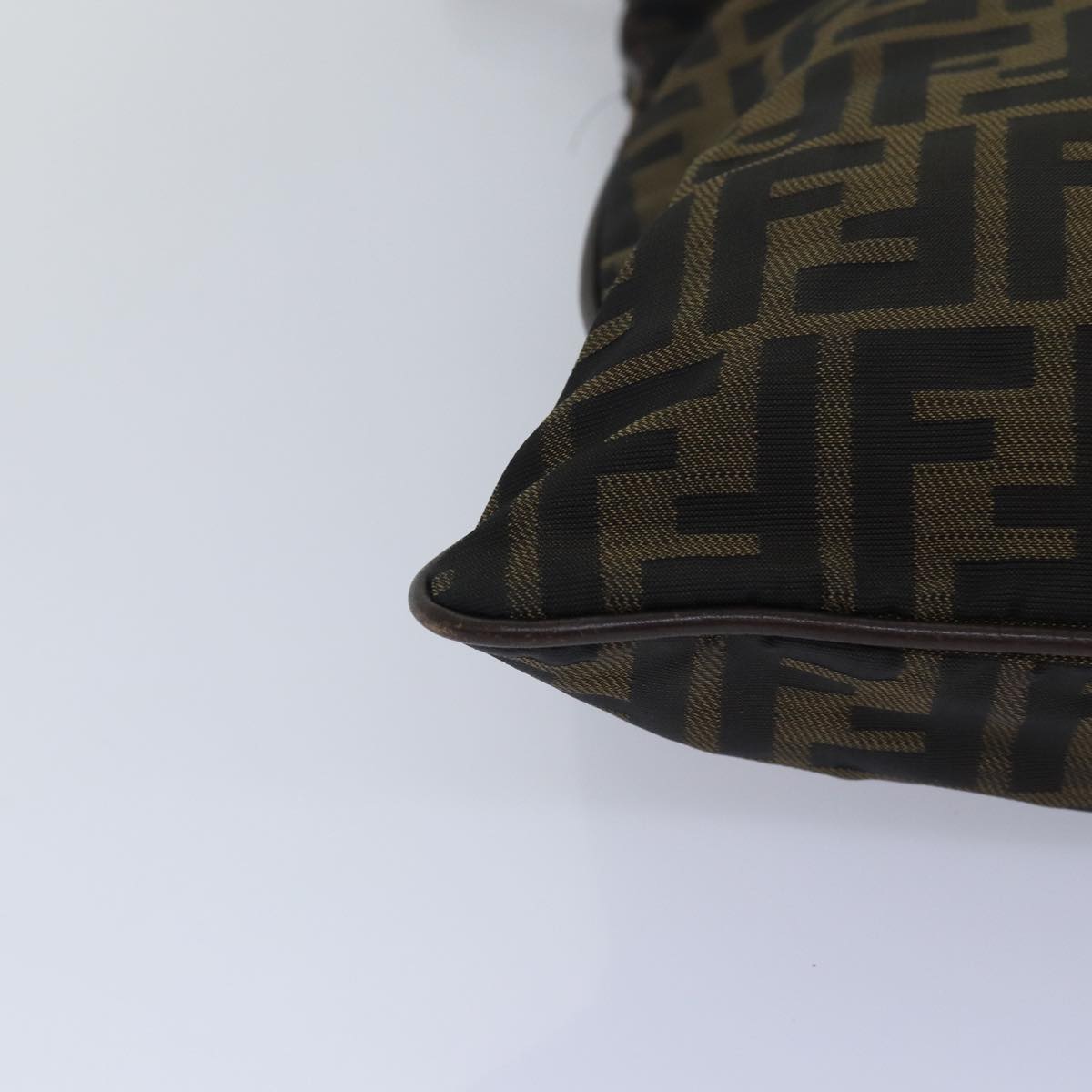 FENDI Zucca Canvas Shoulder Bag Brown Black bs15715