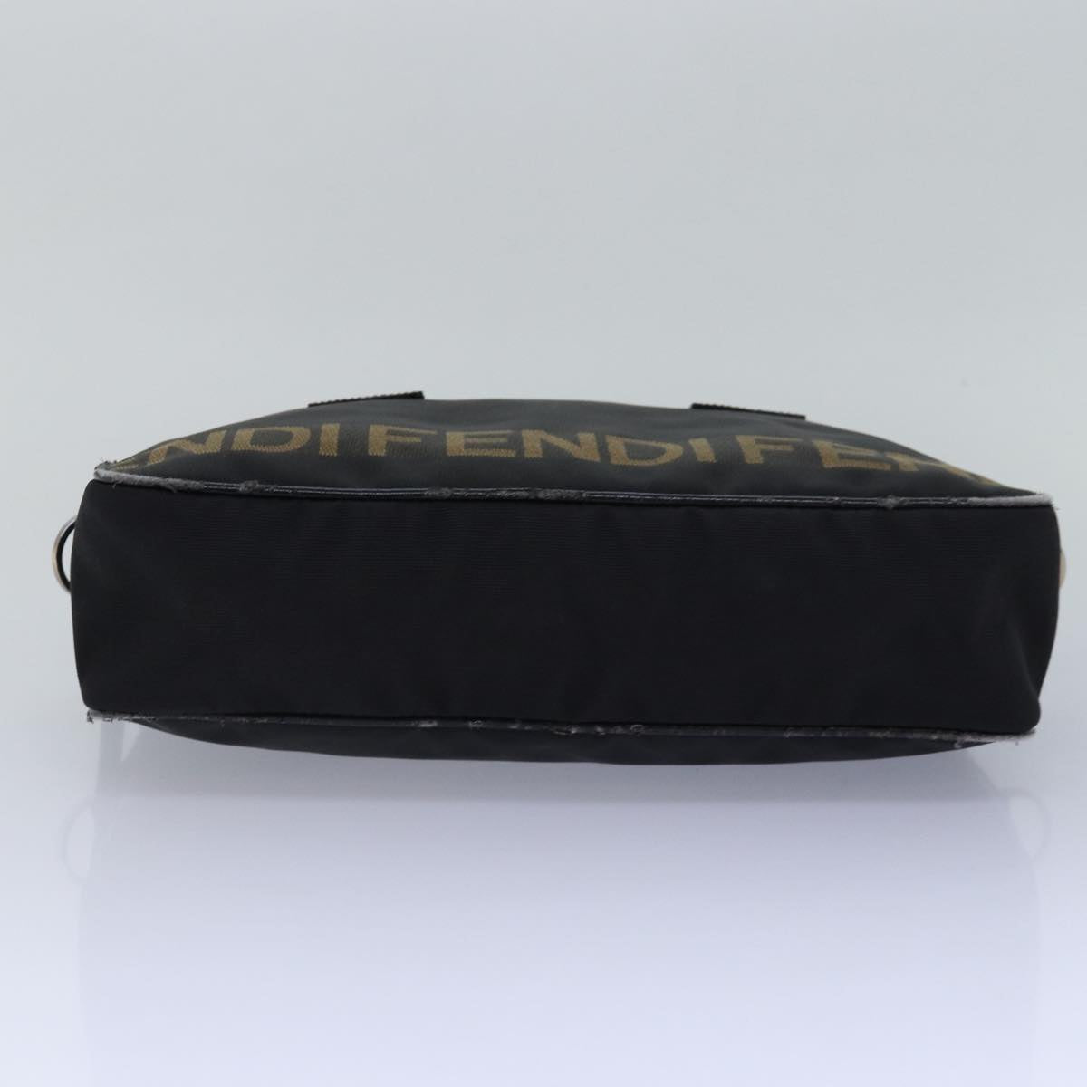 FENDI Hand Bag Canvas Black Brown bs15716