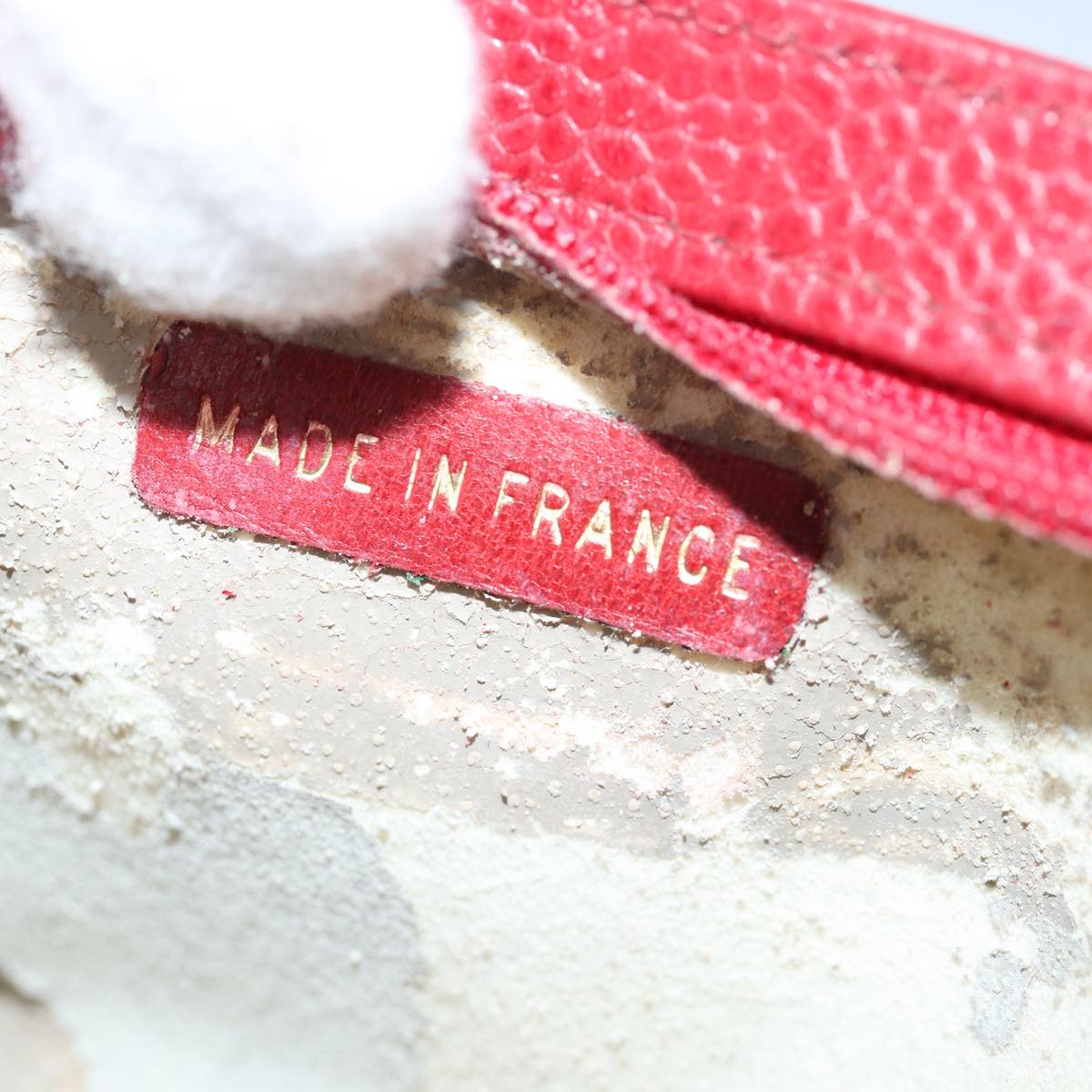 CHANEL COCO Mark Pouch Caviar Skin Red CC bs15766